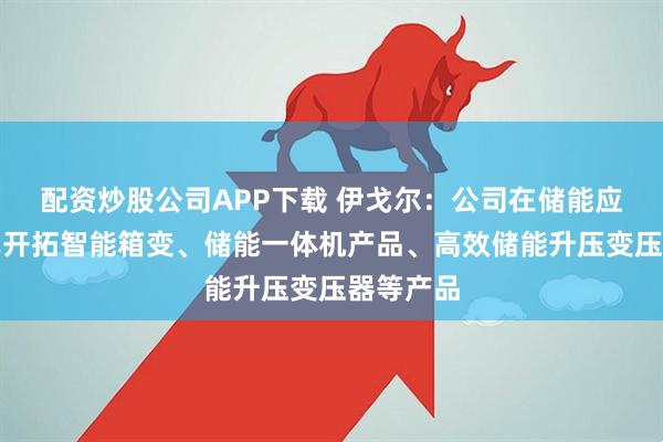 配资炒股公司APP下载 伊戈尔：公司在储能应用领域已开拓智能箱变、储能一体机产品、高效储能升压变压器等产品